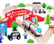 50pcs figure 8 wooden train set